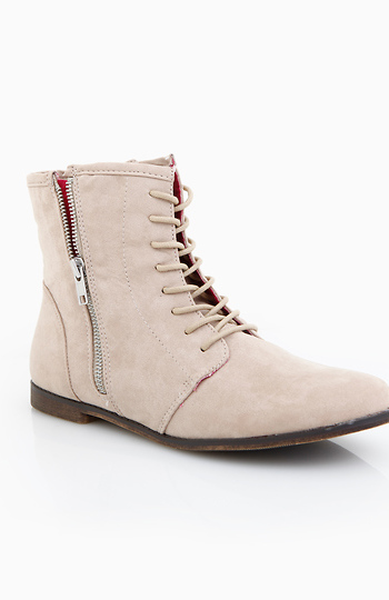 booties with zipper in front