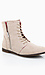 Diagonal Zipper Suede Booties Thumb 1