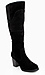 Faux Suede Western Knee High Boots Thumb 1