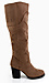 Faux Suede Western Knee High Boots Thumb 2