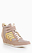 Metallic Stripe Wedge Sneaker Thumb 1