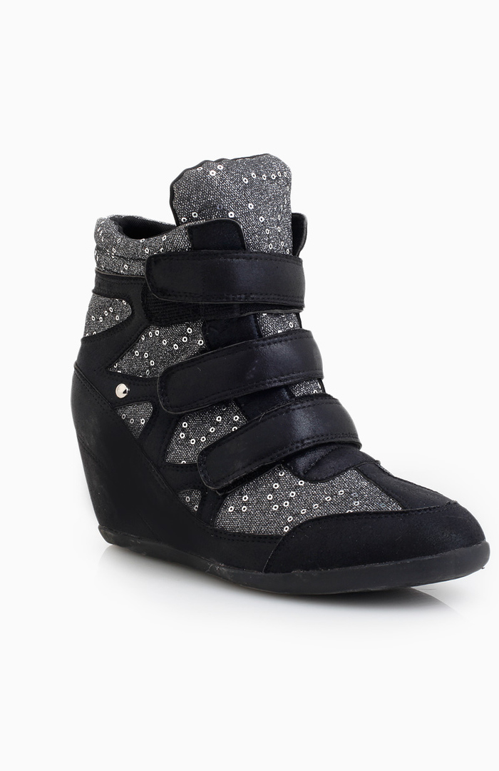 wedge sequin sneakers