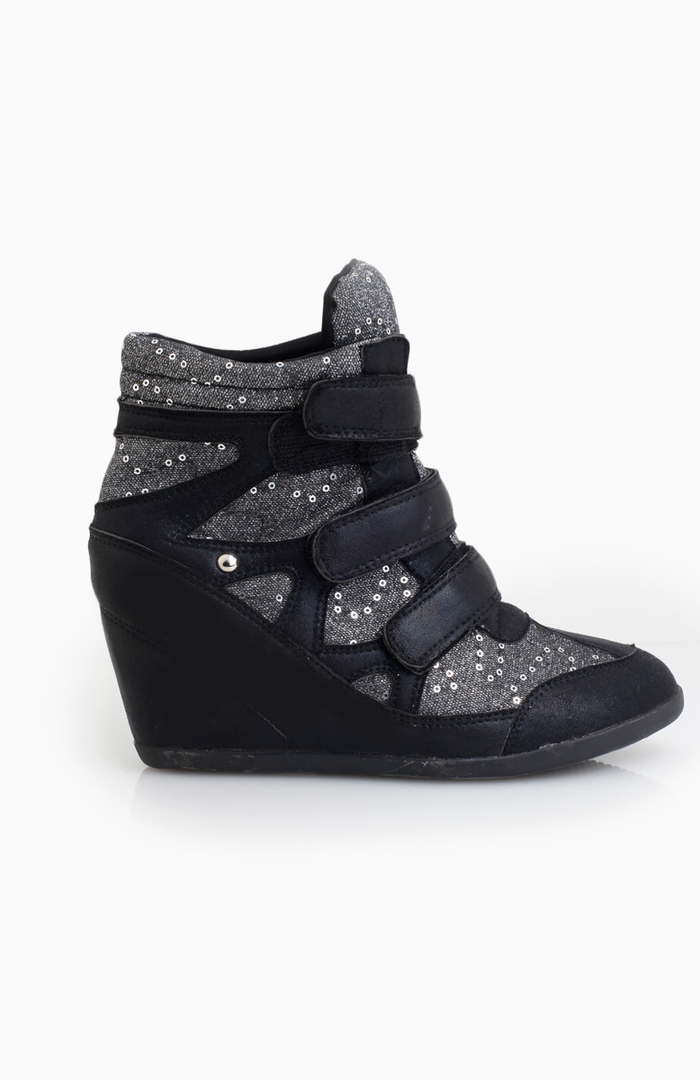 wedge sequin sneakers