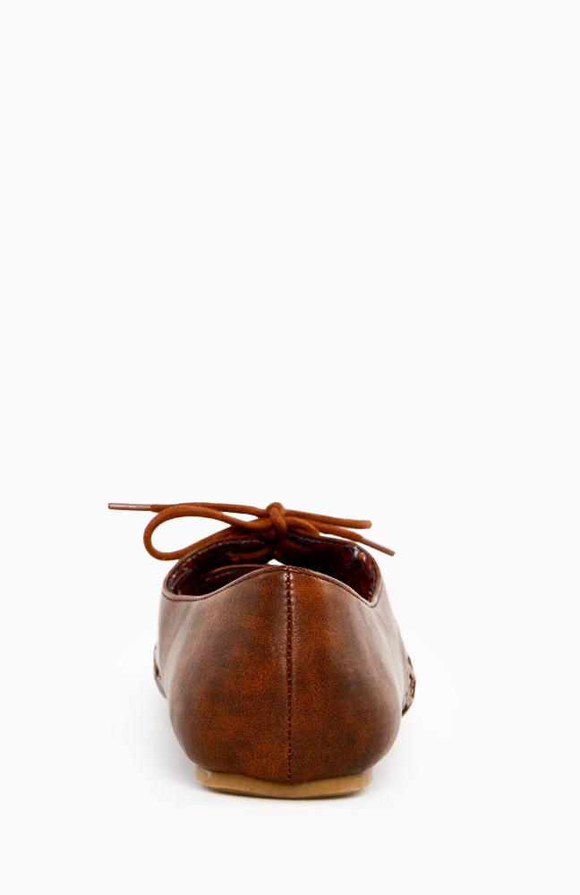 Woven Oxford Shoes in Tan DAILYLOOK