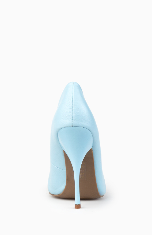 metallic blue heels