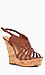 Basket Weave Cork Wedges Thumb 1