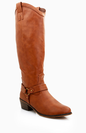 Knee High Buckle Riding Boots Slide 1