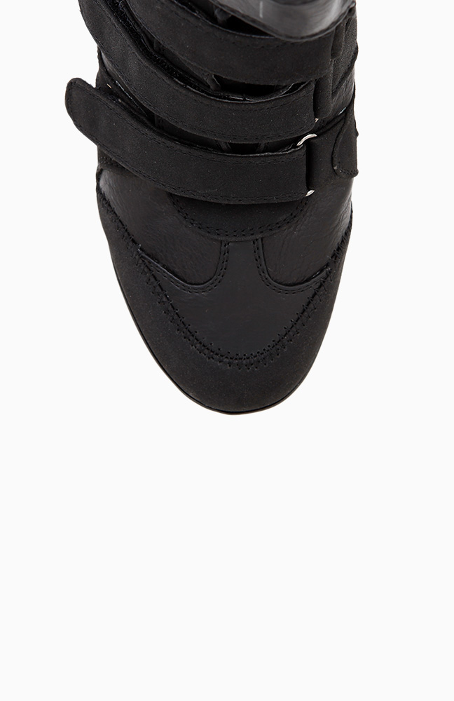 Velcro Sneaker Wedge in Black DAILYLOOK