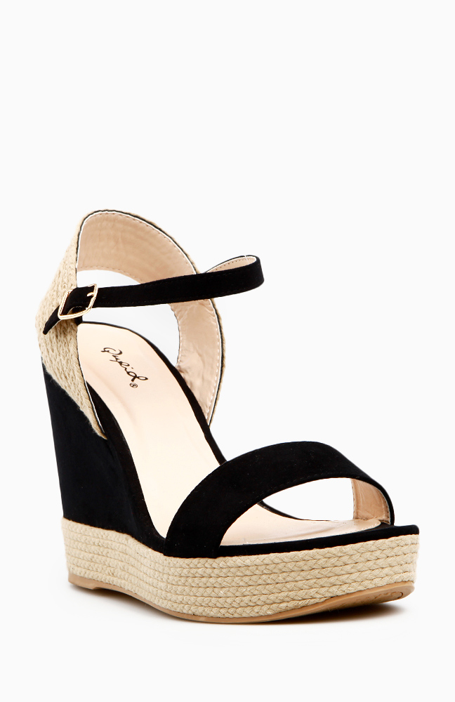 rope wedge heels