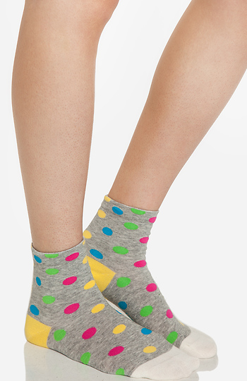 Polka Dot Crew Socks Slide 1