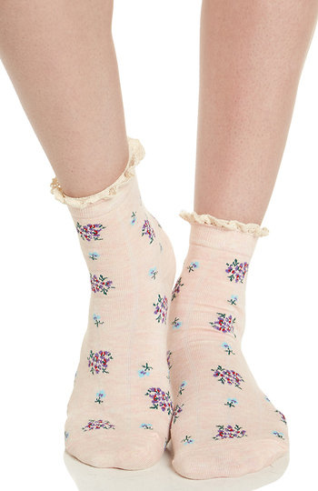 Floral Frill Socks Slide 1