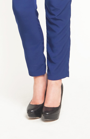 Black faux Crocodile Pumps Slide 1