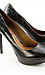 Black faux Crocodile Pumps Thumb 4