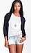 Vertical Striped Back Cardigan Thumb 1