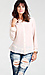 Pleated Shoulder Top with Draped Back Thumb 1