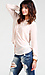 Pleated Shoulder Top with Draped Back Thumb 2