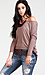 Long Sleeve Top with Cinched Back Thumb 2