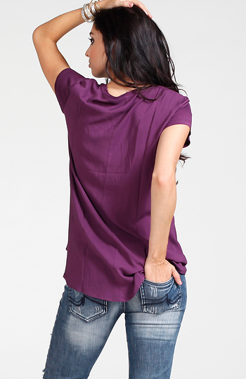 purple basic tee