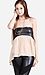 Faux Leather Band Top Thumb 1