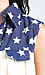 Sheer Top With Star Denim Trim Thumb 4