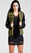 Faux Leather Sleeve Army Jacket Thumb 1