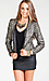 Sequin Long Lapel Blazer Thumb 1