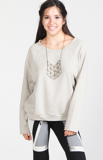 Shredded Back Sweatshirt Slide 1