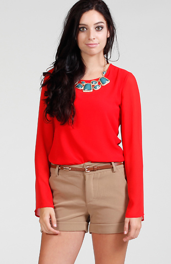 Open Back Blouse Slide 1