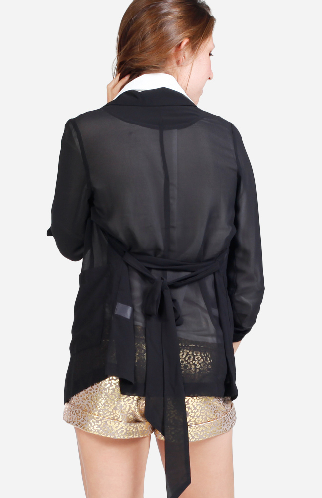 Sheer Jacket in Black DAILYLOOK