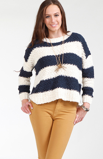 Chunky Striped Sweater Slide 1