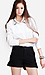 Pleat Blouse With Pearl Collar Thumb 1