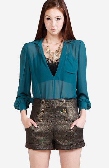 V-Neck Blouse Slide 1