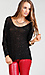 Sequin Thread Open Knit Sweater Thumb 1