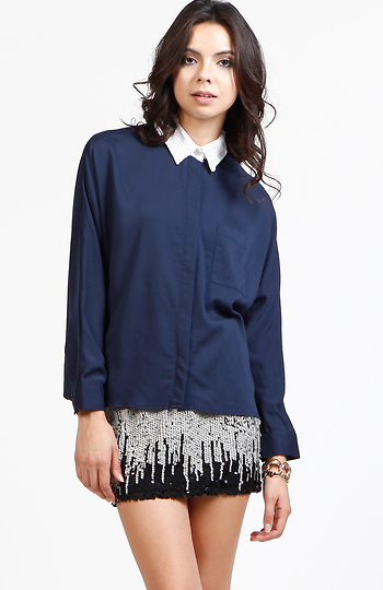 Sequin Scholar Blouse Slide 1