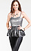 Sequin Peplum Mermaid Top Thumb 1