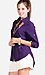 Metal Tip Collar Top With Open Decolletage Thumb 2
