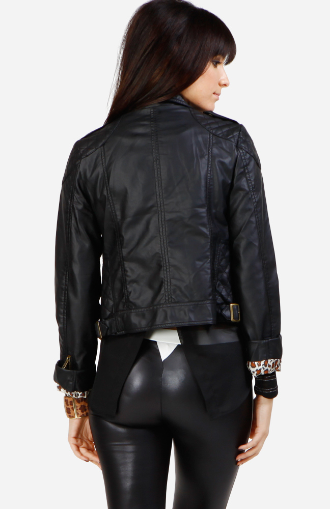 Thriller Faux Leather Jacket in Black | DAILYLOOK