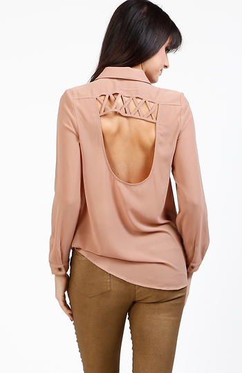 Skull Button Down Blouse Slide 1