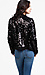 Collarless Tweed Trim Sequin Blazer Thumb 3