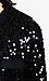Collarless Tweed Trim Sequin Blazer Thumb 4