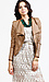 Double Collar Faux Leather Jacket Thumb 1