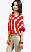 Striped Loose Knit High Low Sweater Thumb 2
