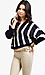 Striped Loose Knit High Low Sweater Thumb 2