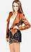 Draped Collar Leatherette Jacket Thumb 2