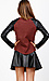 Faux Leather Sleeve Knit Top Thumb 3