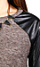Faux Leather Sleeve Knit Top Thumb 4