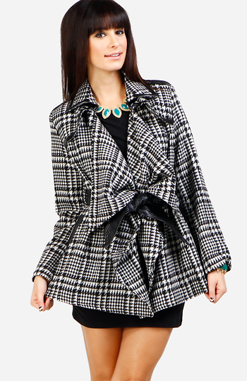 Haute Houndstooth Coat Slide 1