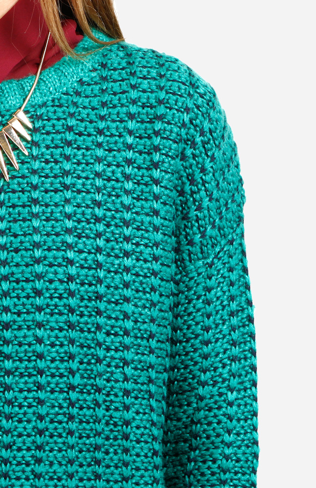 Varsity League Sweater in Green DAILYLOOK