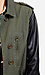 Leatherette Sleeve Army Jacket Thumb 4