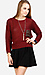 Leather Pocket Open Knit Sweater Thumb 1